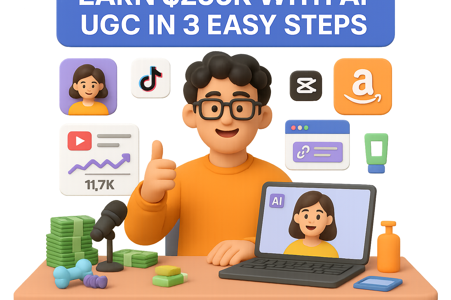 Earn $200K with AI UGC in 3 Easy Steps