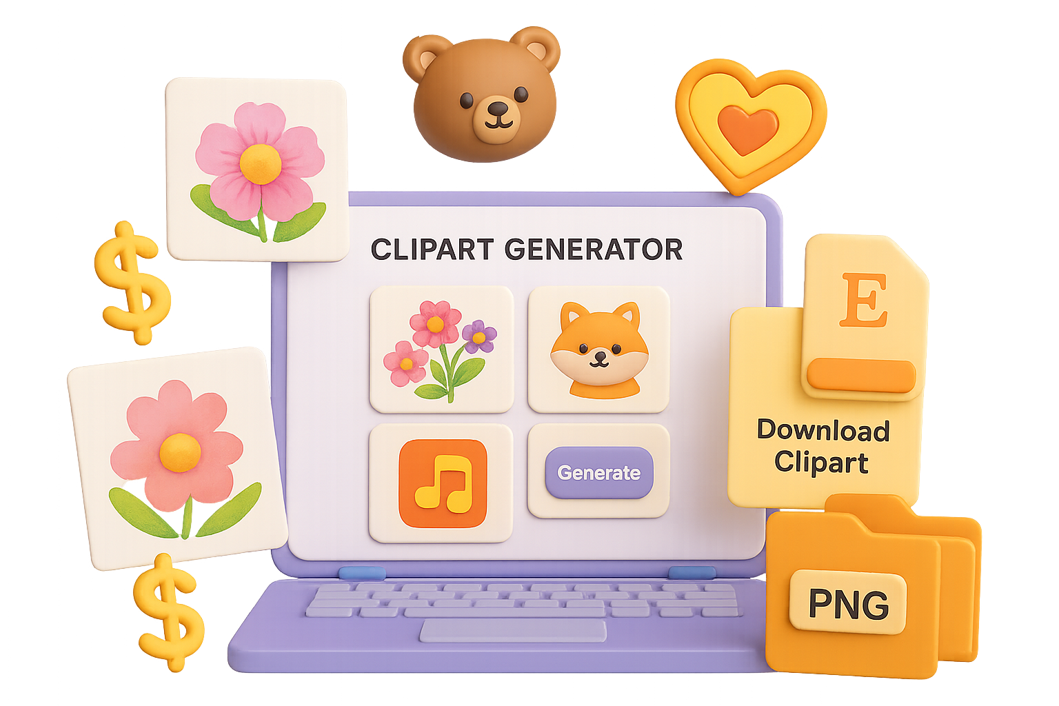 Earn $10K+/Month Selling AI Clipart on Etsy