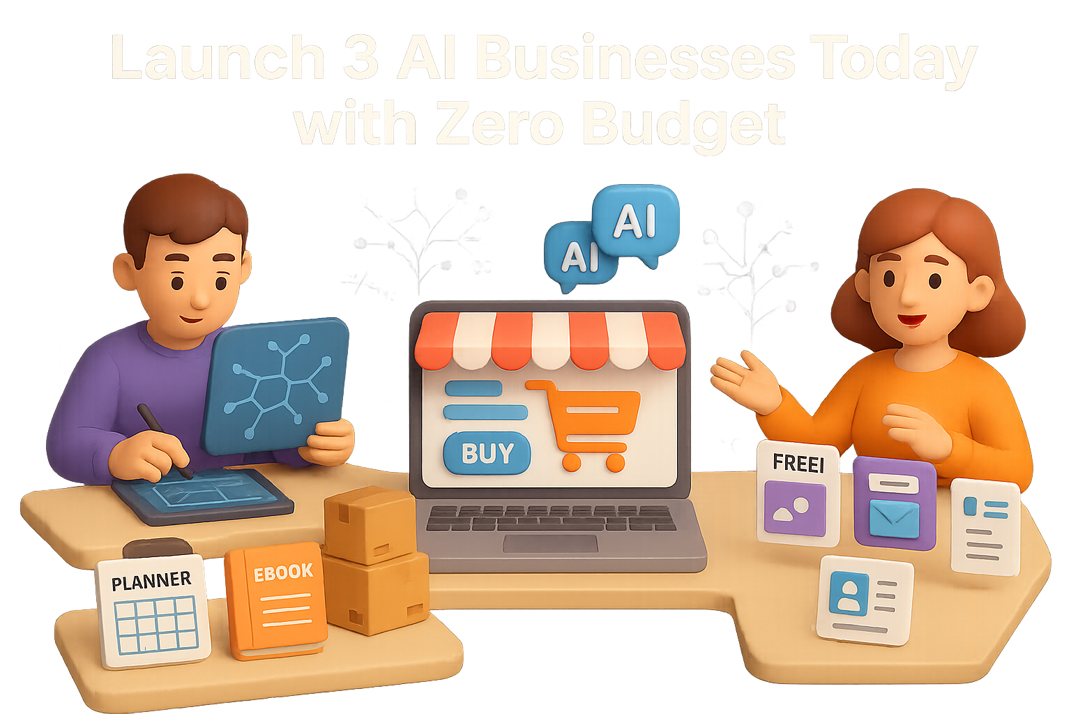 Launch 3 AI Businesses Today with Zero Budget
