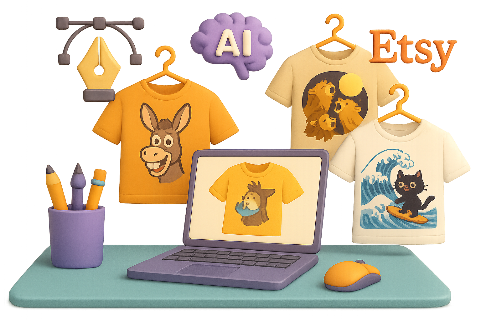 Earn With AI: 3 Steps to Sell Viral Tees