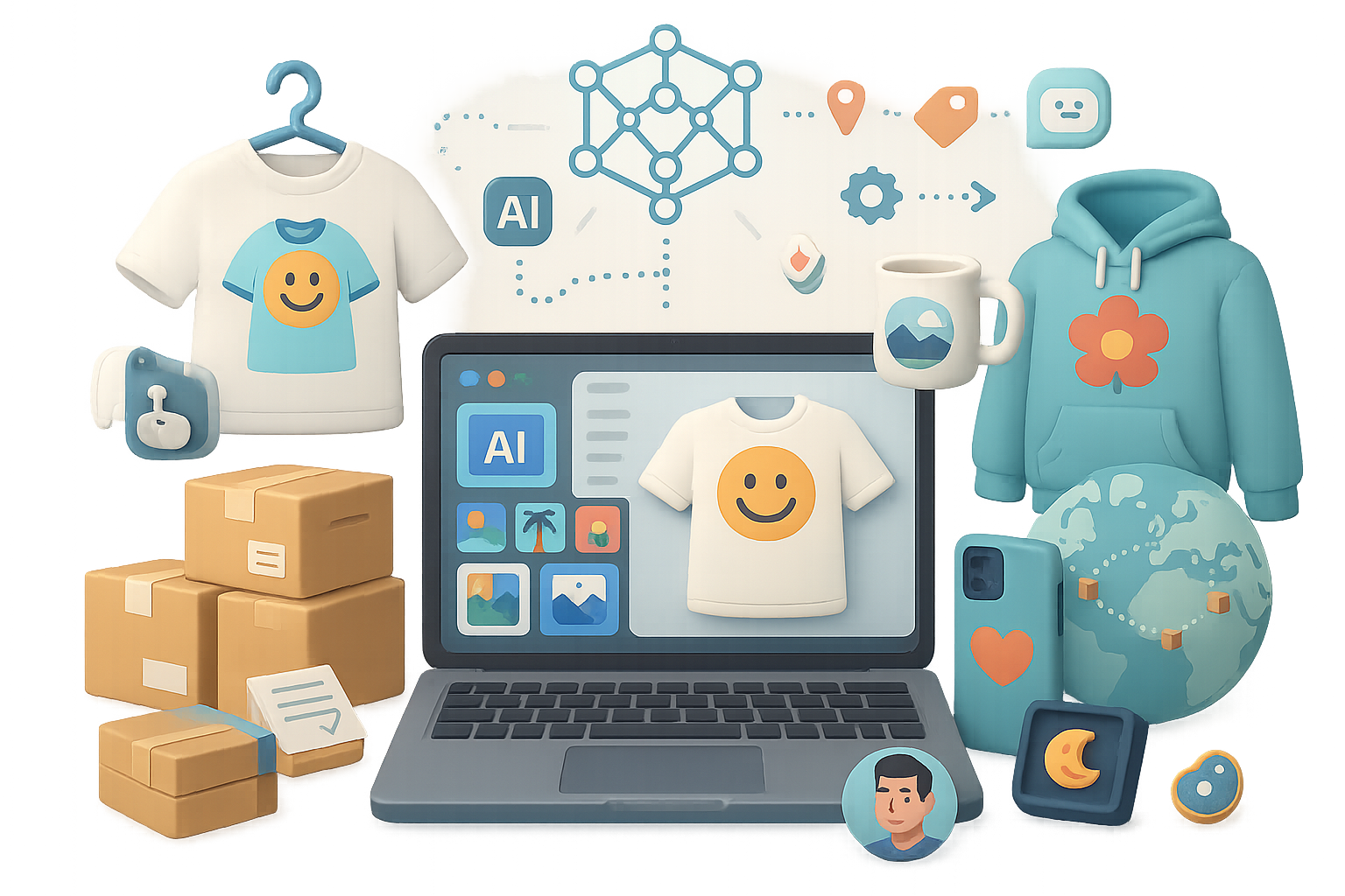 Launch a Solo AI-Powered Print-On-Demand Store in Minutes
