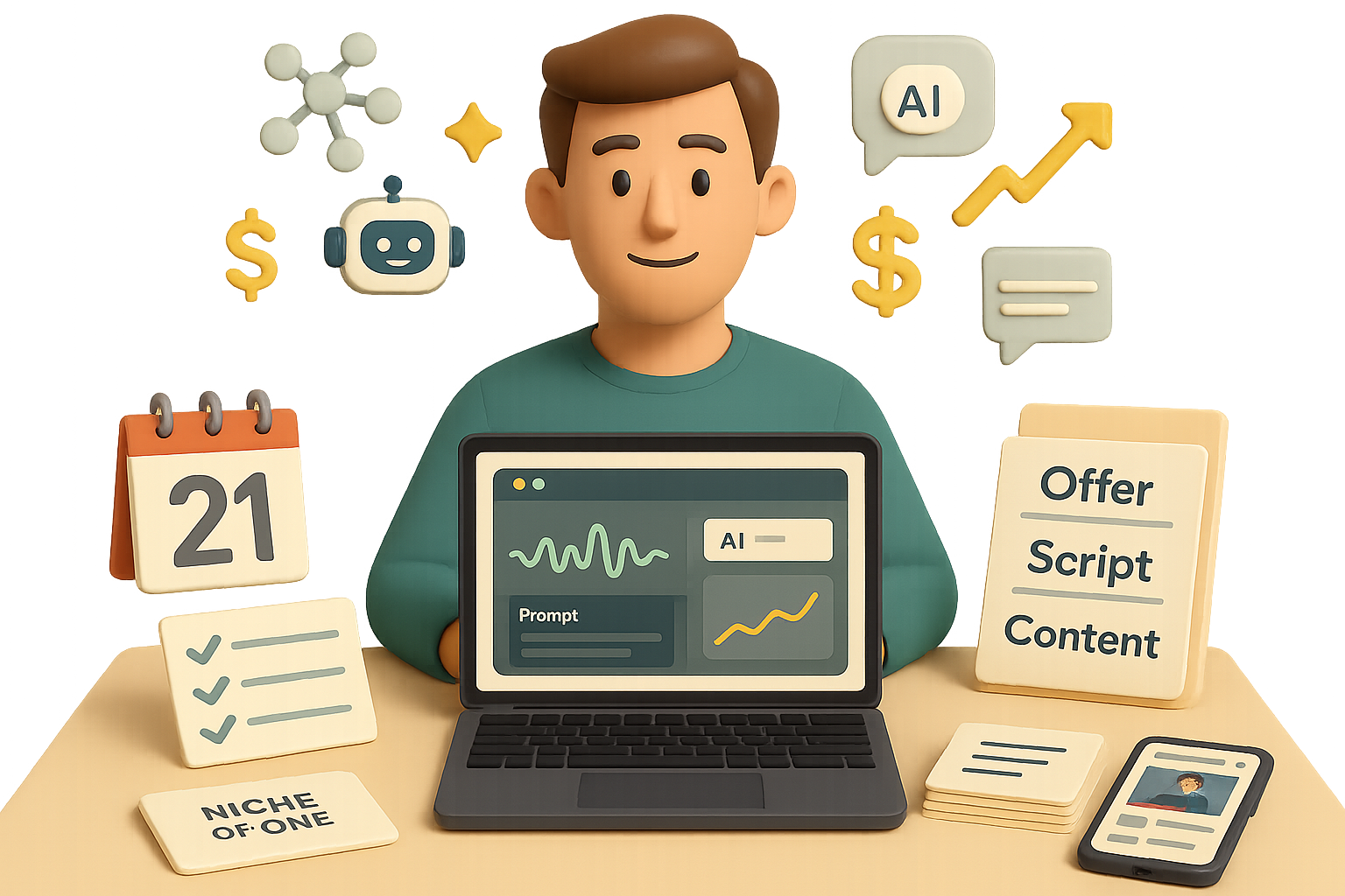 Build a Profitable One-Person AI Business in 21 Days